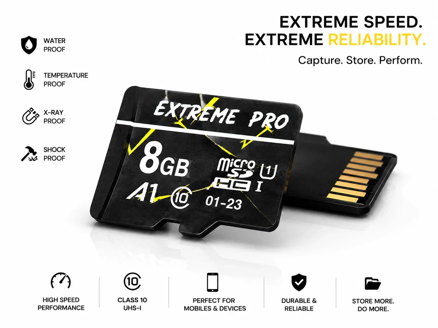 Extreme Pro 8GB MicroSDHC Memory Card - Image 3