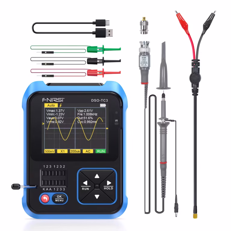 FNIRSI DSO-TC3 3-in-1 Handheld Digital Oscilloscope, Signal Generator & Transistor Tester - Image 2