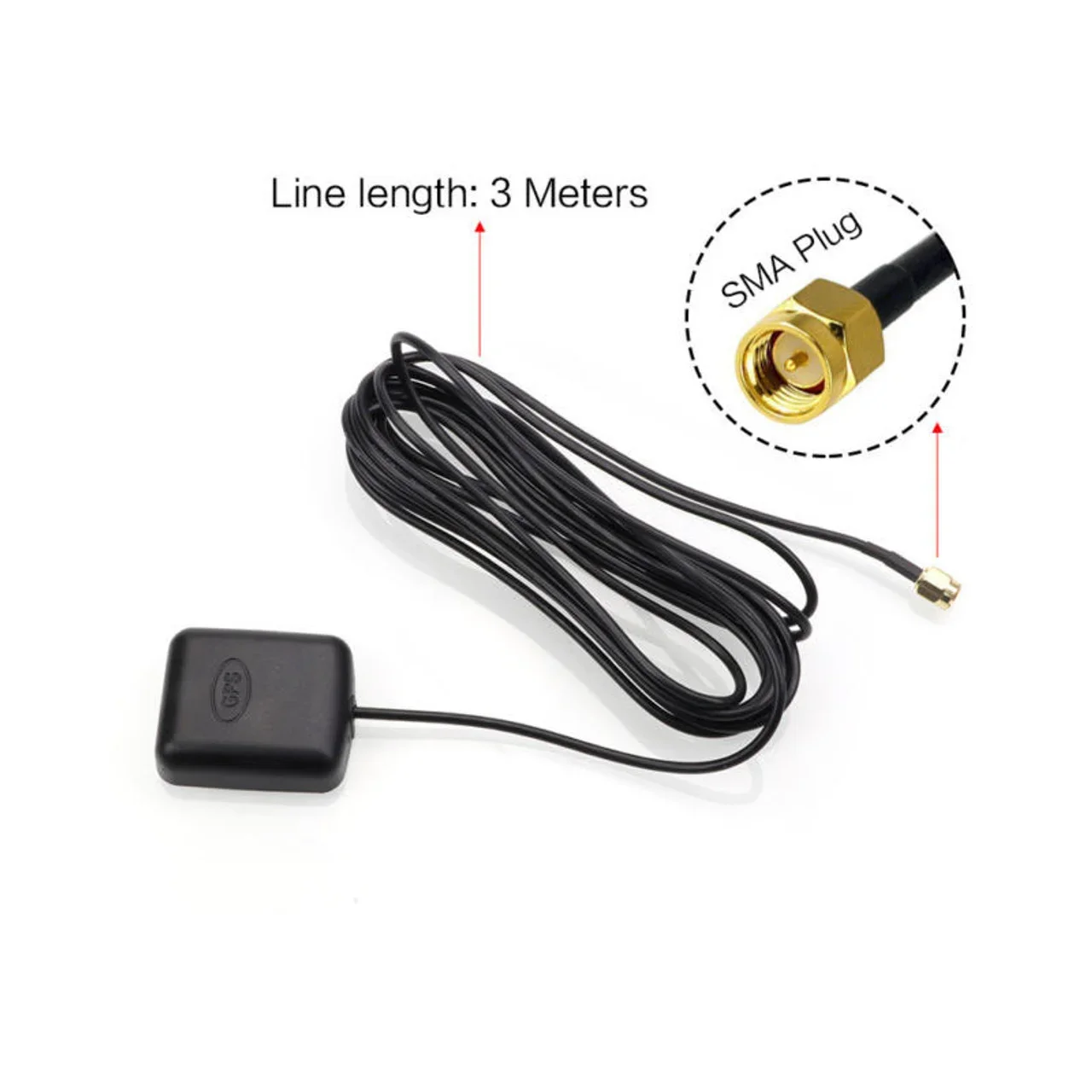 GPS External Active Antenna 28dBi 3-5V 3 Meter SMA - Image 2