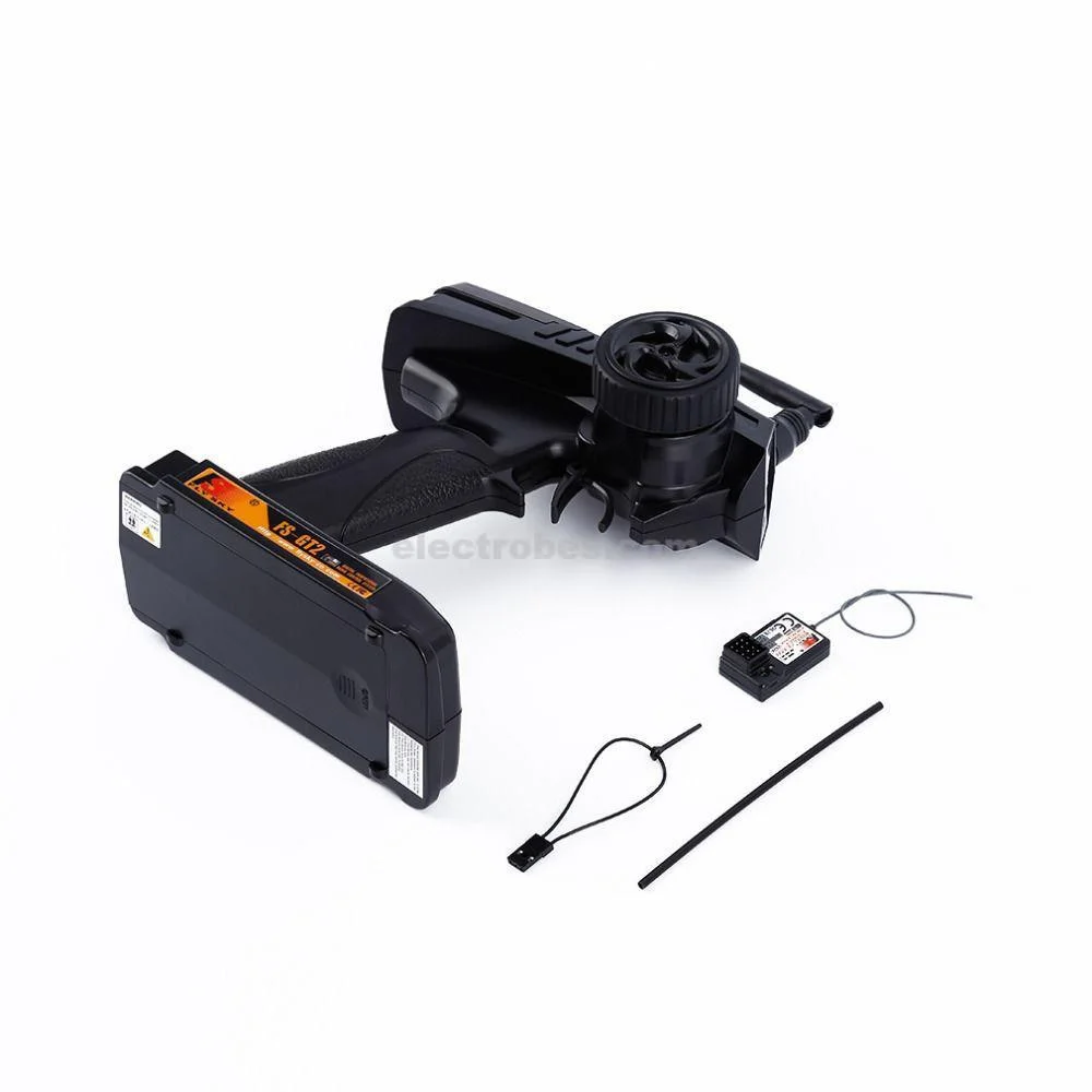 FlySky FS-GT2 2-Channel 2.4GHz RC Transmitter with FS-GR3B Receiver – Black - Image 4