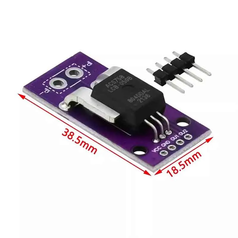 HW-525 ACS758 100A Hall Effect Linear Current Sensor Module - Image 4