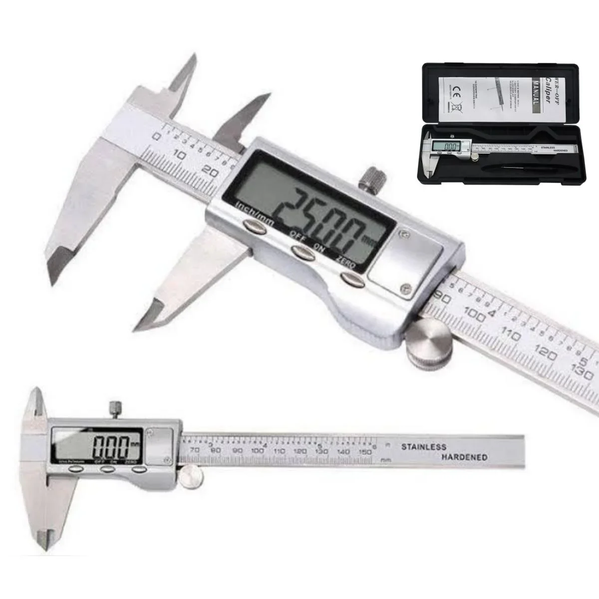 6-Inch 150mm Stainless Steel Digital Vernier Caliper - Image 2