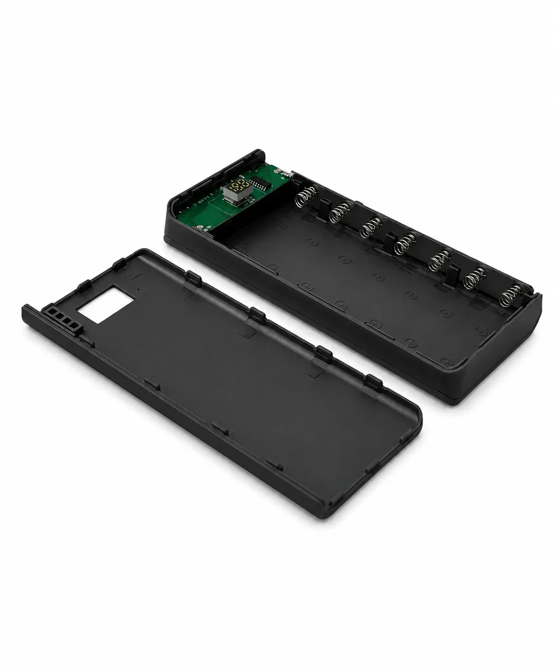 5V USB 7X 18650 DIY Mobile Power Bank Case Kit Battery Charger Box Case Features: The shell is detachable, so you can replace the battery easily. Dual USB output has the protection of over-charge and over-discharge. Made of high quality material, it is durable and longer to use. The length of this product is 15cm, the width is 7.8cm and the height is 2.2cm. It can hold 1-7 pieces 18650 batteries. Specifications: Item Name: Power Bank Shell Kit Material: ABS,PC Batteries: Max. 20000mAh 7 x 18650 Battery (Battery Not Included) Size: 17cm x 7.8cmx 2.2cm/6.69″ x 3.07″ x 0.87″ Package Includes: 1 X Power Bank Shell Kit (Battery Not Included) - Image 4