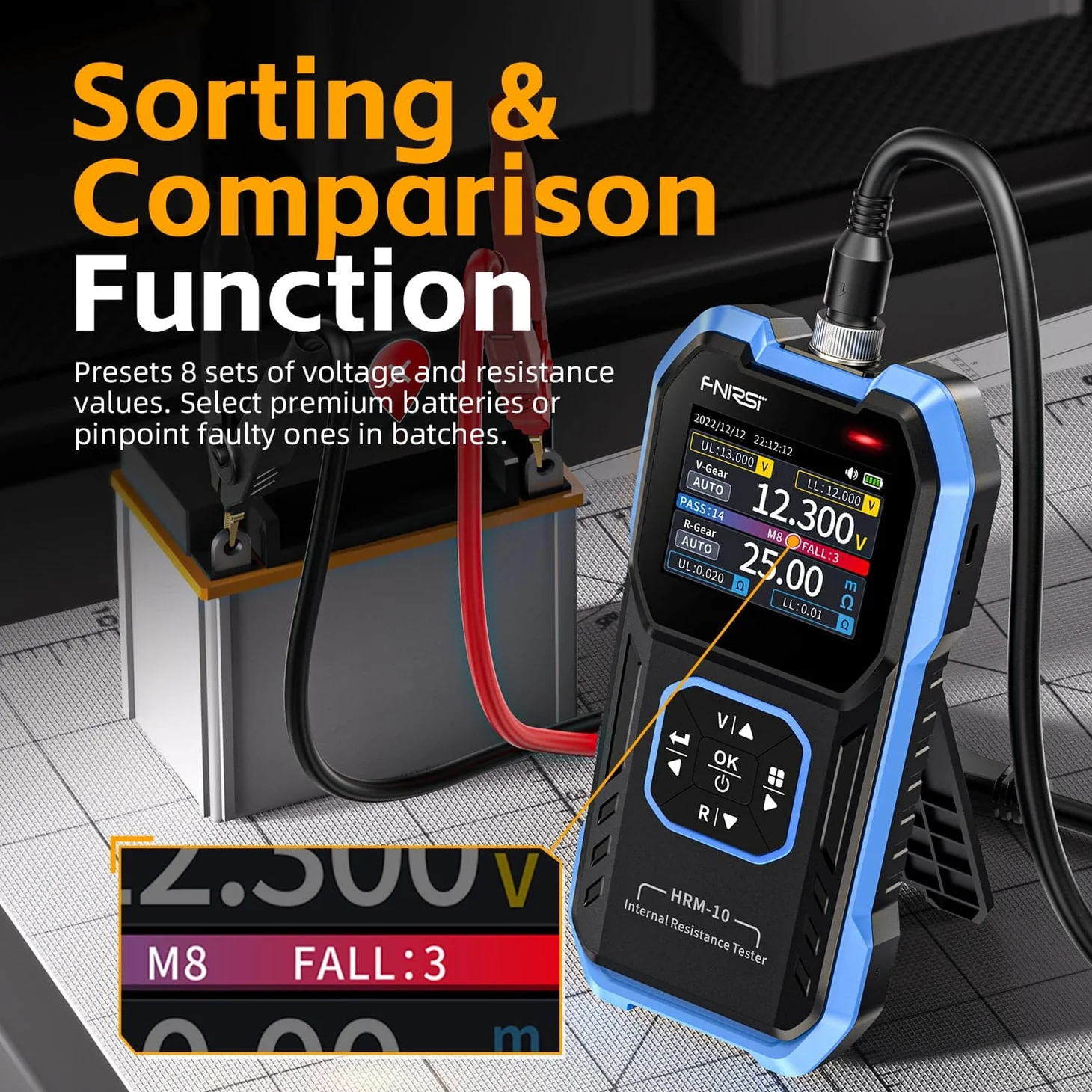 FNIRSI HRM-10 Battery Voltage & Internal Resistance Tester - Image 4