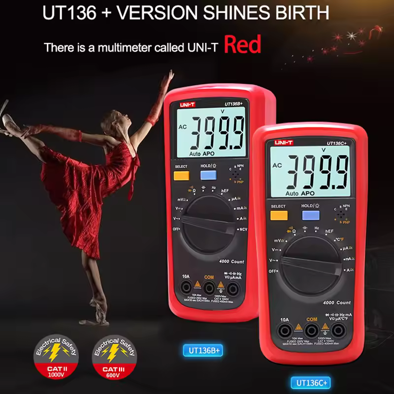 UNI-T UT136B+ Digital Multimeter Voltage Current Capacitance and Temperature Meter - Image 4