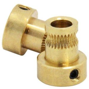 Brass Extruder Feeder Pulley Wheel with 5mm Bore for 3D Printers