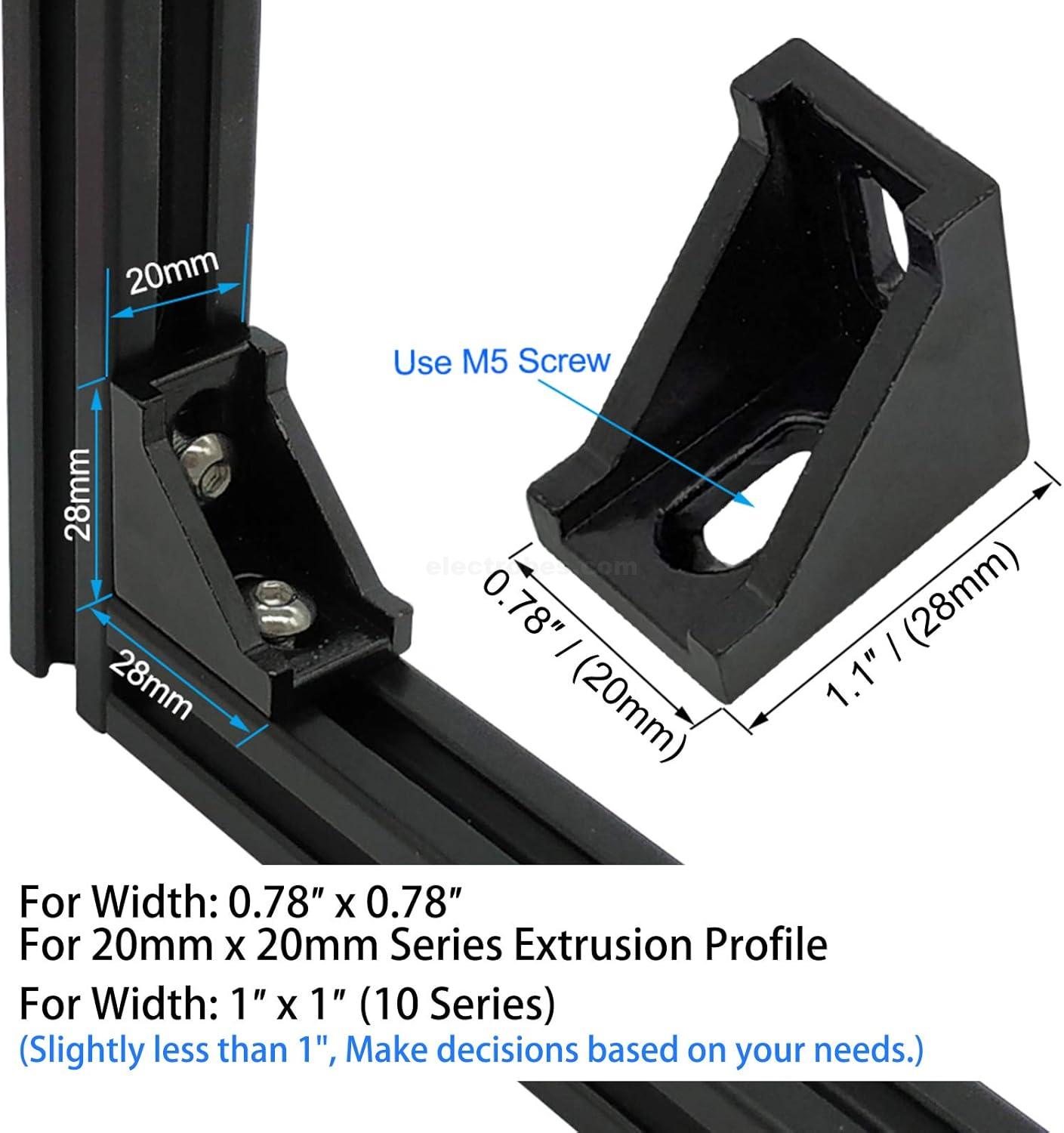 2020 Black Aluminum Corner Bracket for 20mm Extrusion Profile - Image 6