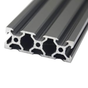 2060 V-Slot Aluminum Profile Extrusion 20×60mm – Black