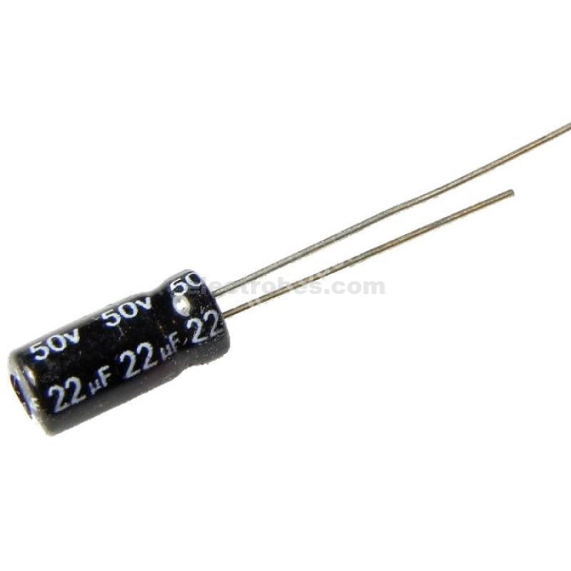 22µF 50V Radial Aluminium Electrolytic Capacitor
