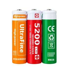 3.7V 1200mAh Rechargeable 18650 Li-Ion Battery Cell – New