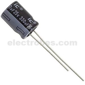 330µF 25V Radial Aluminium Electrolytic Capacitor