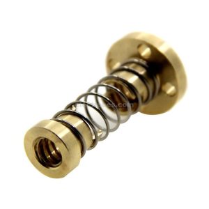 T8 Anti-Backlash Spring-Loaded Brass Nut for 3D Printers and CNC Machines