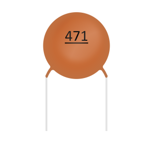 471 470pF 0.47nF 50V Non-Polarized Ceramic Disk Capacitor