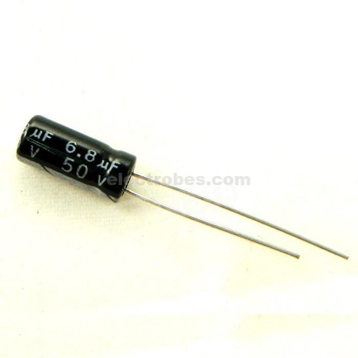 6.8µF 50V Radial Aluminium Electrolytic Capacitor