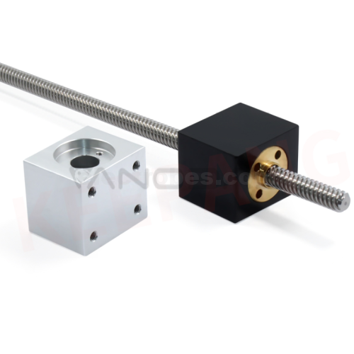 T8 Lead Screw Nut Housing Aluminum Support Block – Silver - Image 3
