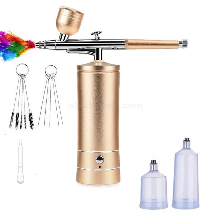 USB Rechargeable Portable Airbrush Compressor & Spray Gun – 0.3mm Nozzle