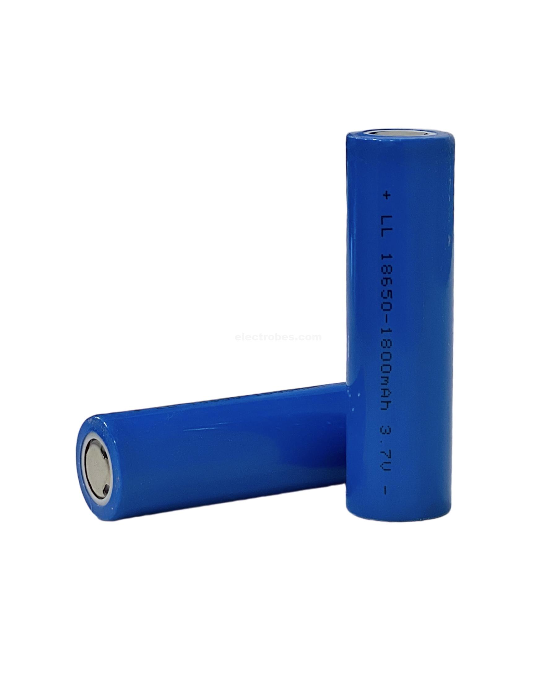 3.7V 1800mAh Rechargeable 18650 Li-Ion Battery Cell – New