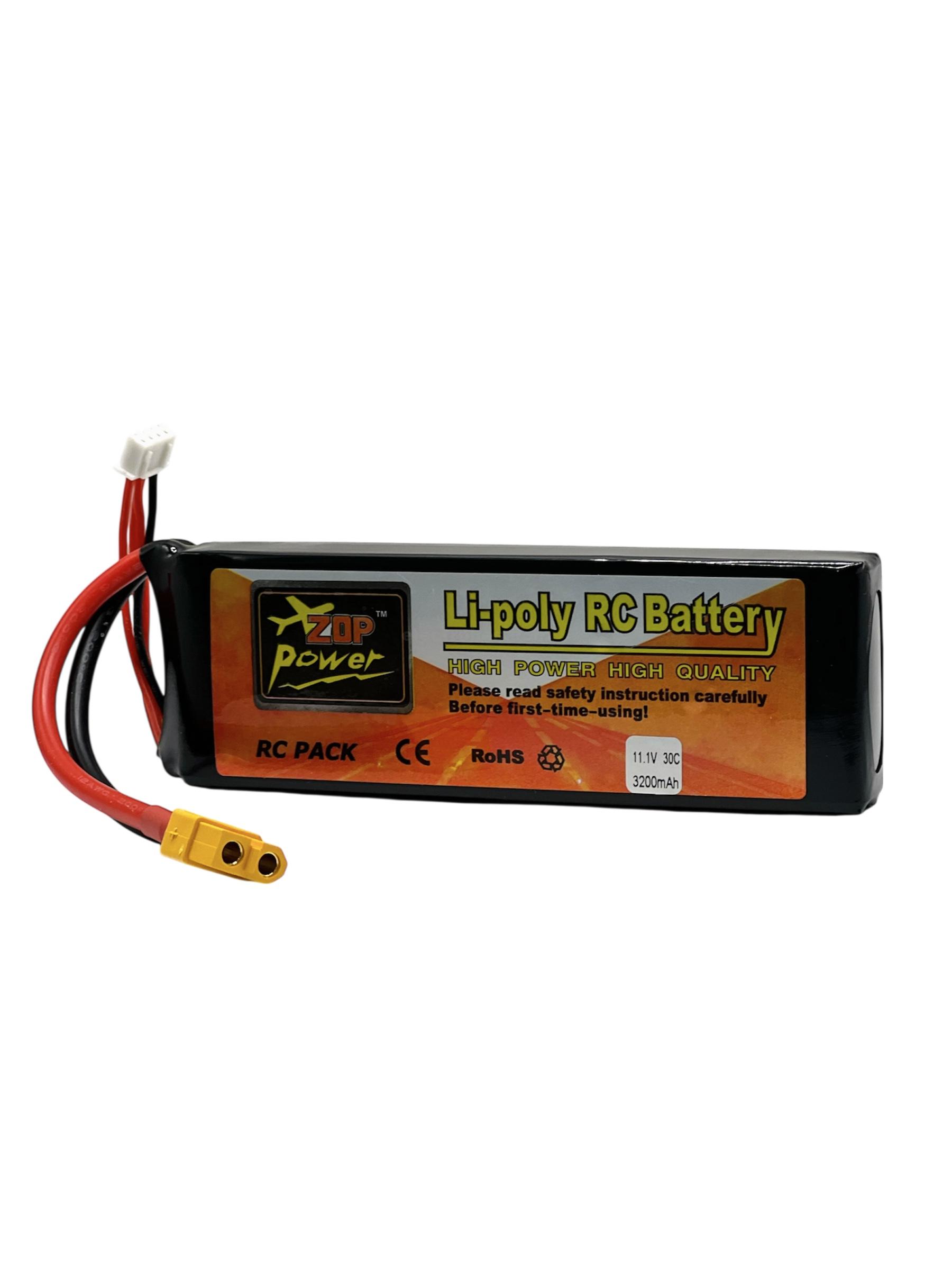 3200mAh 11.1V 3S 30C Lipo Lithium Polymer Rechargeable Battery Pack for RC Drone - Image 2