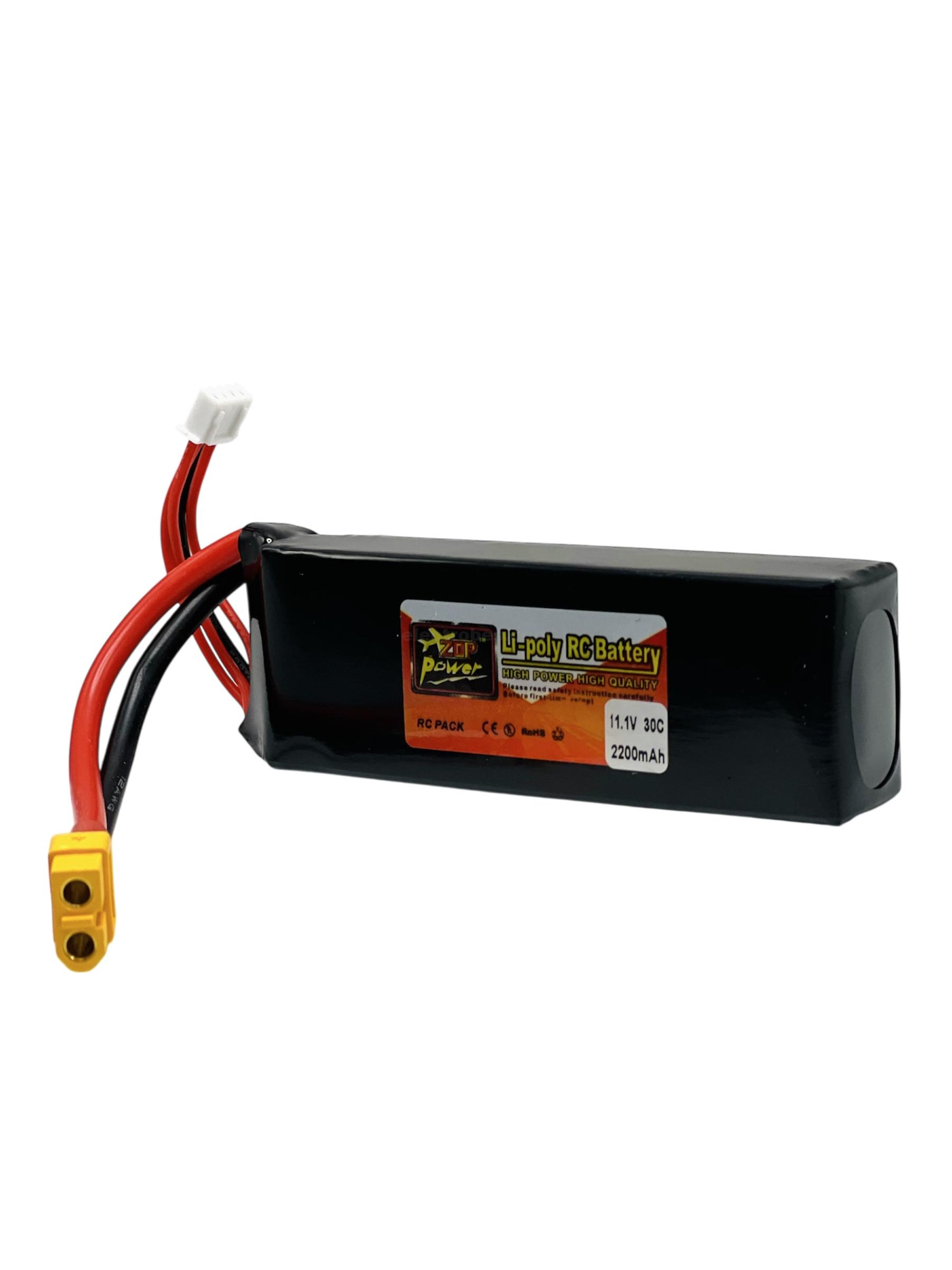 2200mAh 11.1V 3S 30C Lipo Lithium Polymer Rechargeable Battery Pack for RC Drone