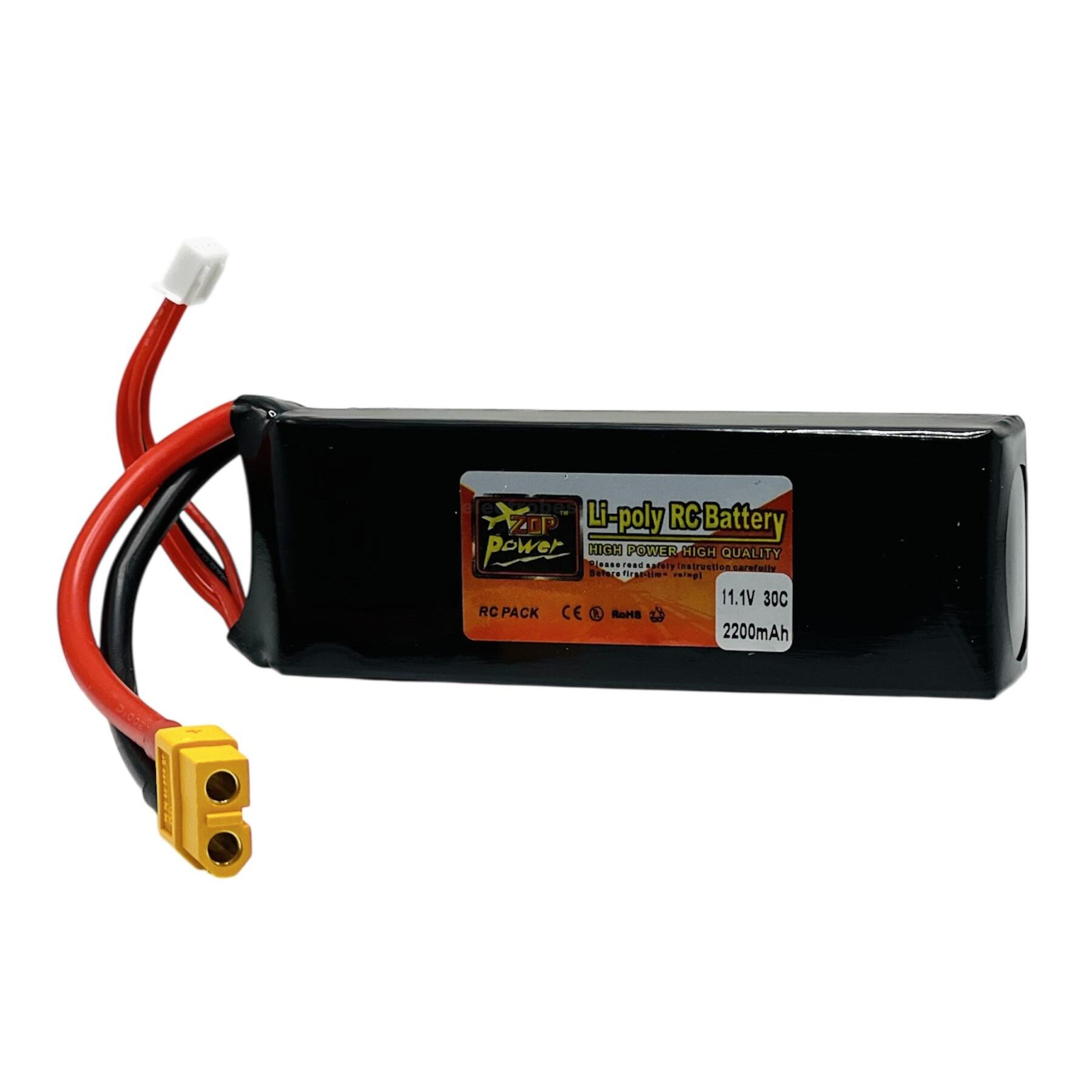 2200mAh 11.1V 3S 30C Lipo Lithium Polymer Rechargeable Battery Pack for RC Drone - Image 2