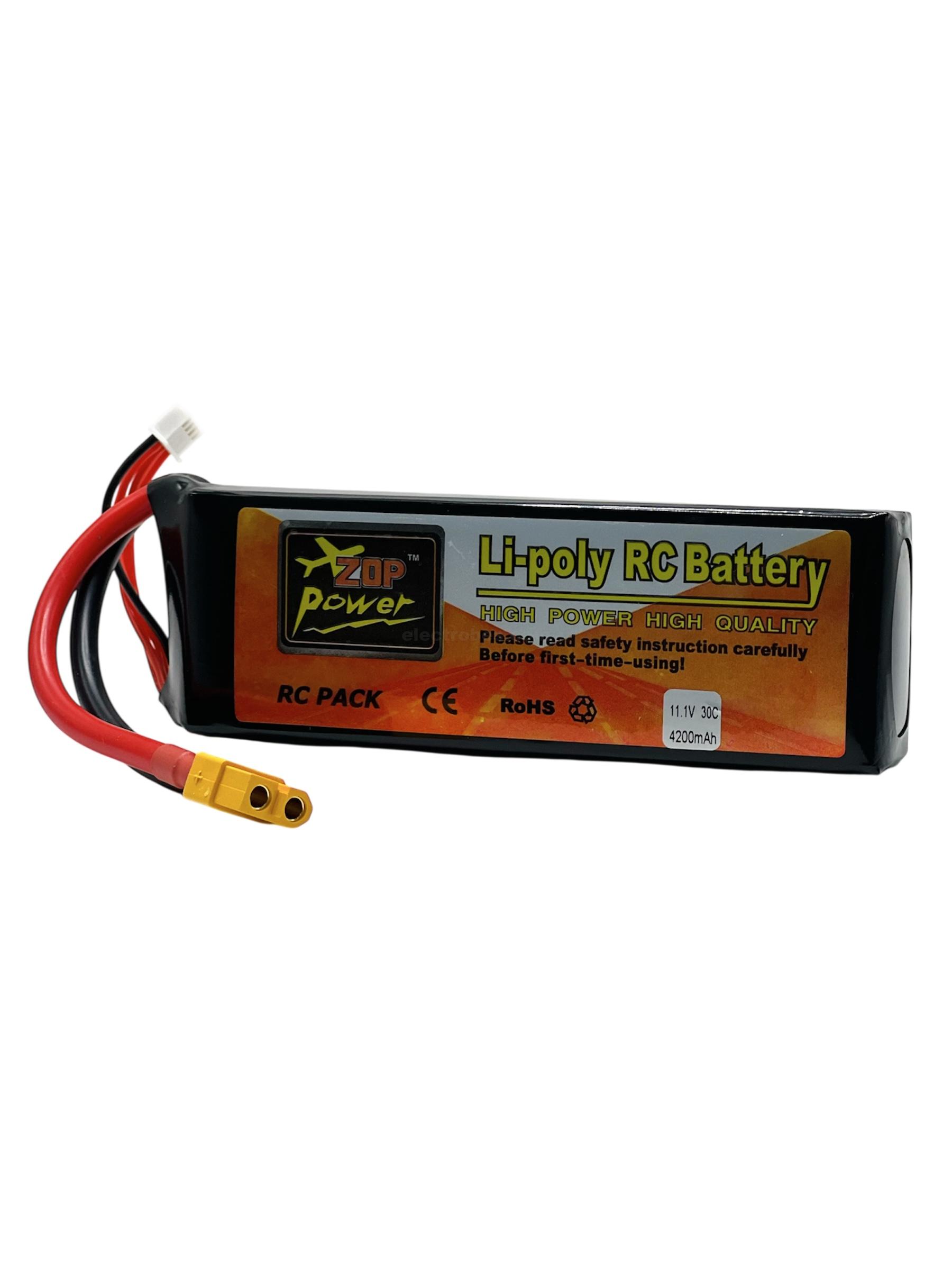 4200mAh 11.1V 3S 30C Lipo Lithium Polymer Rechargeable Battery Pack for RC Drone