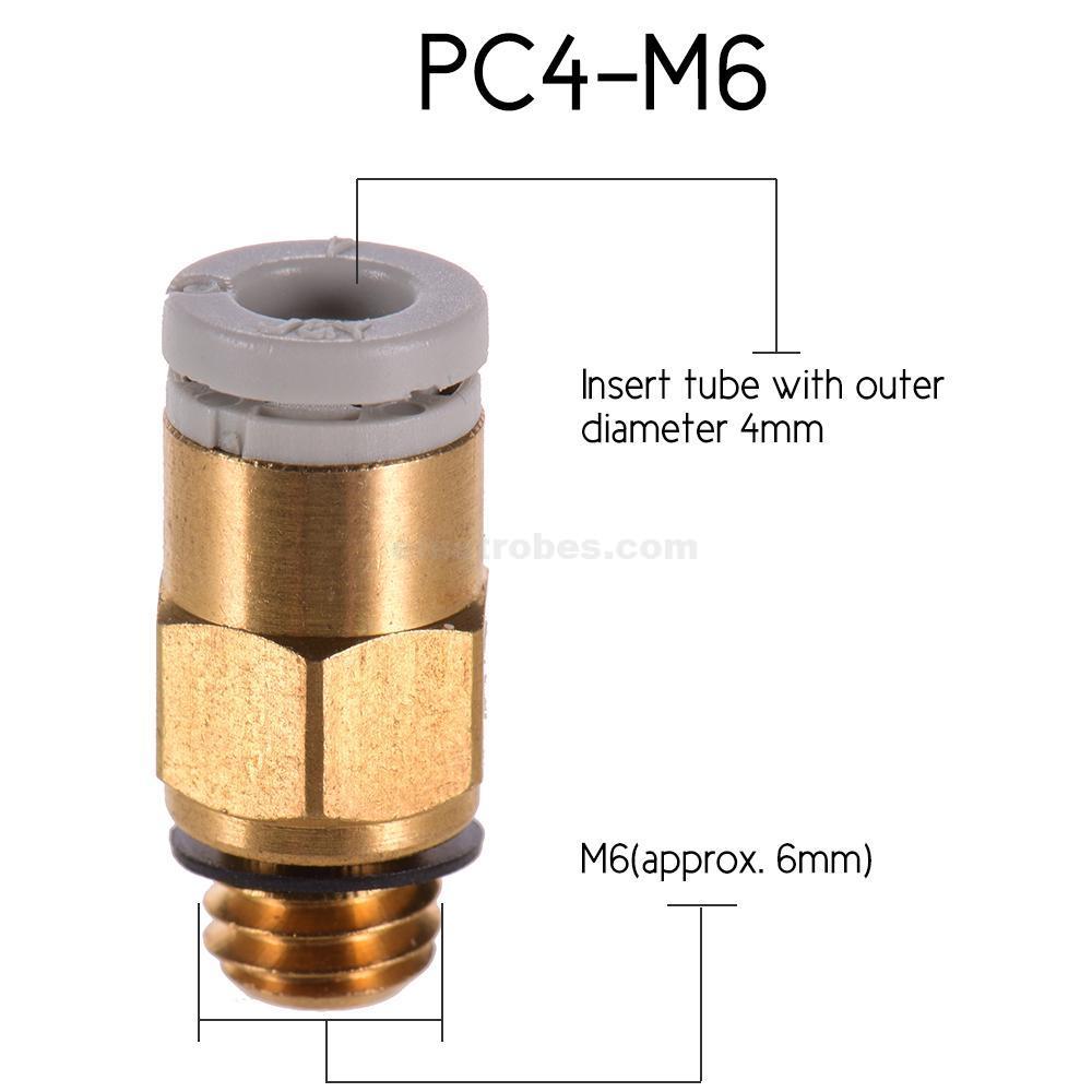 PC4-M6 Pneumatic Fitting Connector for CR-10 and Ender-3 3D Printers - Image 2