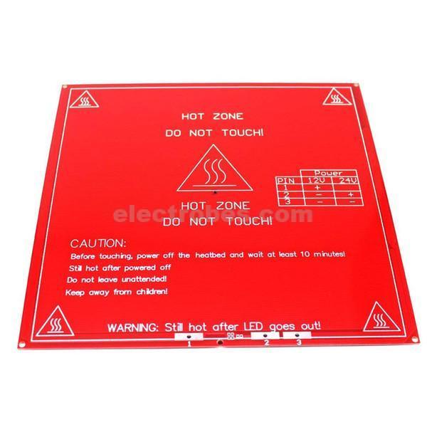 MK2B 214×214mm Dual Voltage Heated Bed PCB – 12V/24V for 3D Printers - Image 3