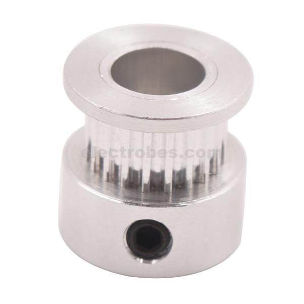 GT2 20-Tooth Aluminum Timing Pulley – 8mm Bore, 2mm Pitch, Double Flange - Image 3