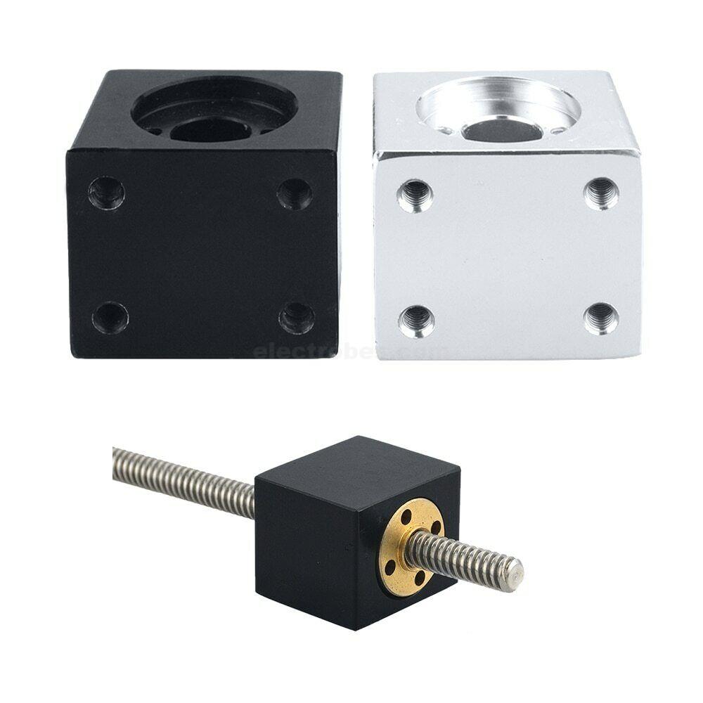 T8 Lead Screw Nut Housing Aluminum Support Block – Black - Image 2